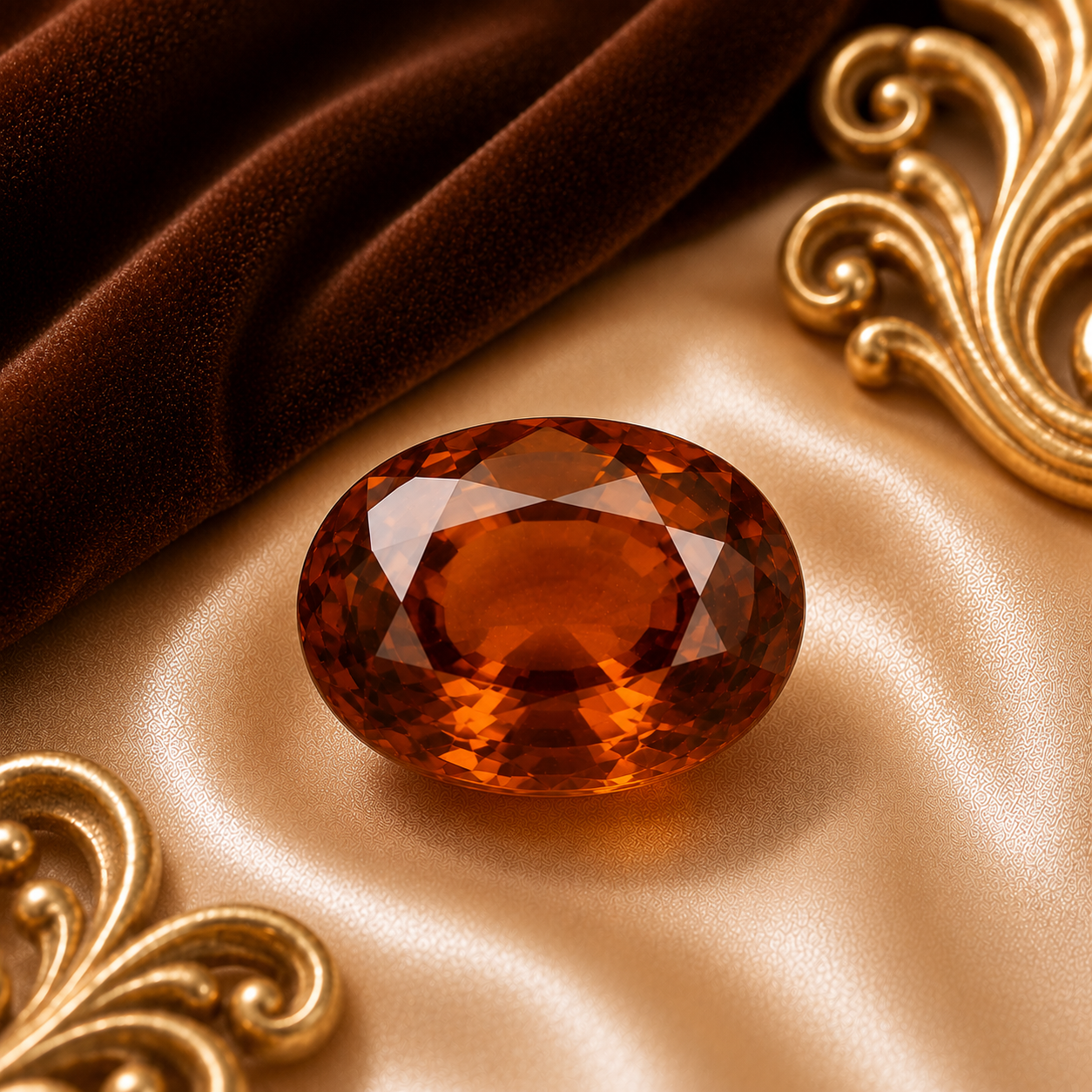 Natural Hessonite (Gomed